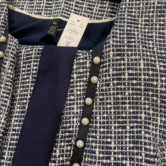 NWT Whbm Embellished Pearl Tweed Jacket & Pencil Skirt, 00 - Picture 6 of 9